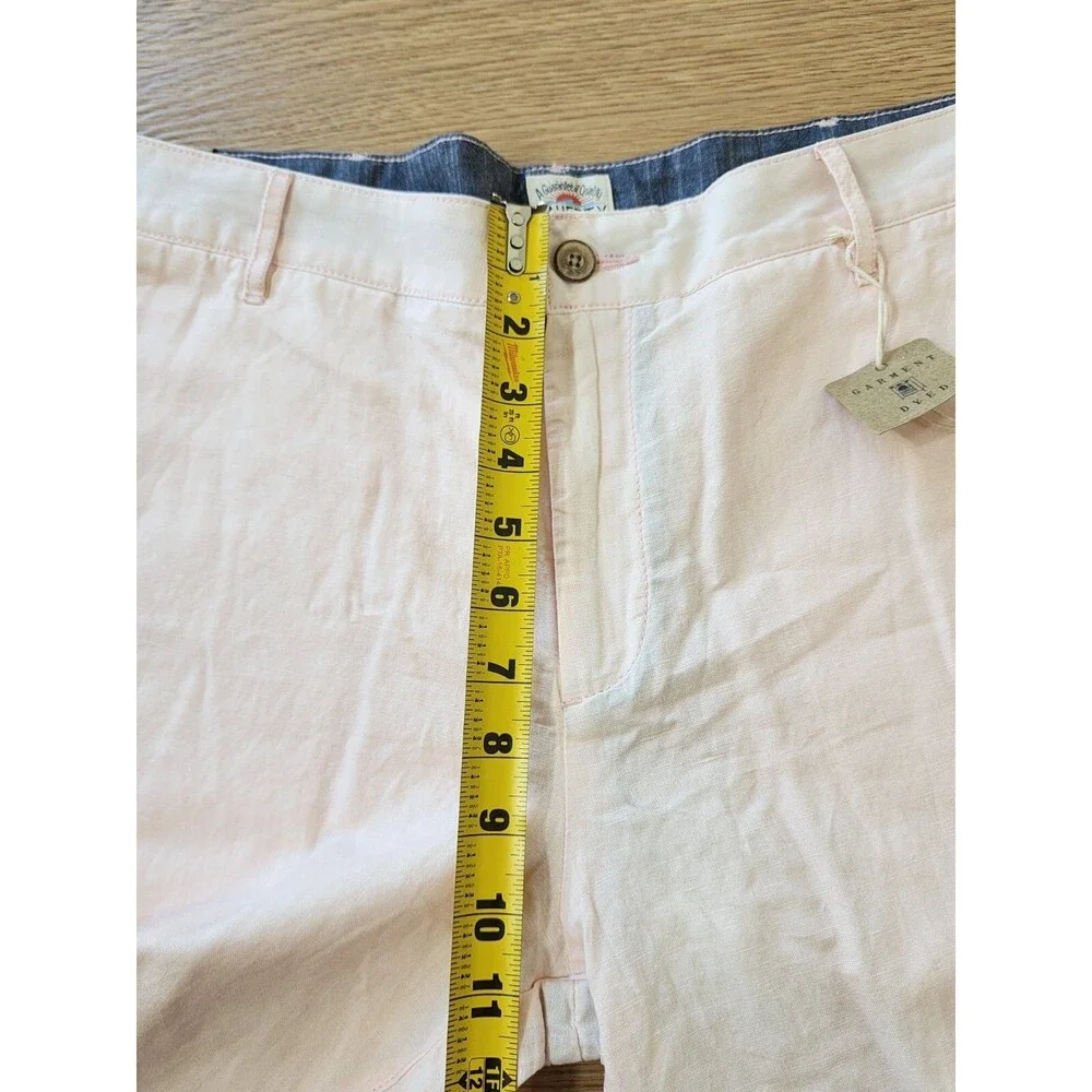 Faherty Shorts Mens 34 (Actual 36) Linen Malibu Pink Preppy Golf Pockets Resort